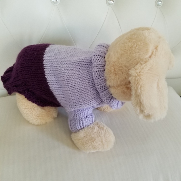 Puppy/dog knit winter sweater. Purple. New - Picture 1 of 8
